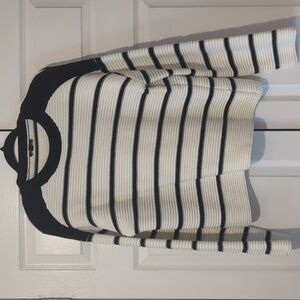 Black and white striped sweater